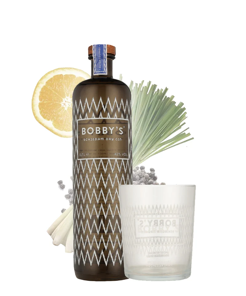 Bobby's Gin inkl. Glas in Geschenkverpackung