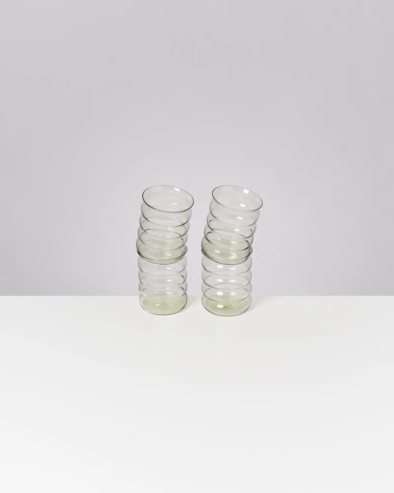 Joia Glas groß bubble smaragd 4er-Set