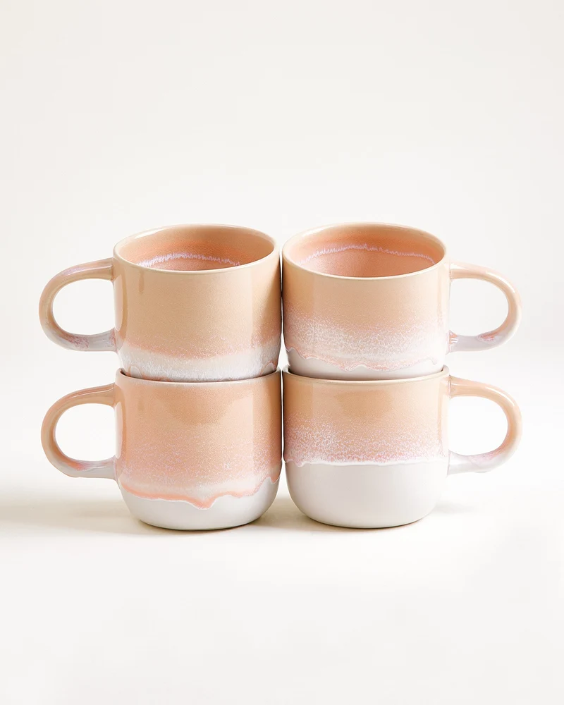 Coimbra Tasse groß apricot 4er-Set