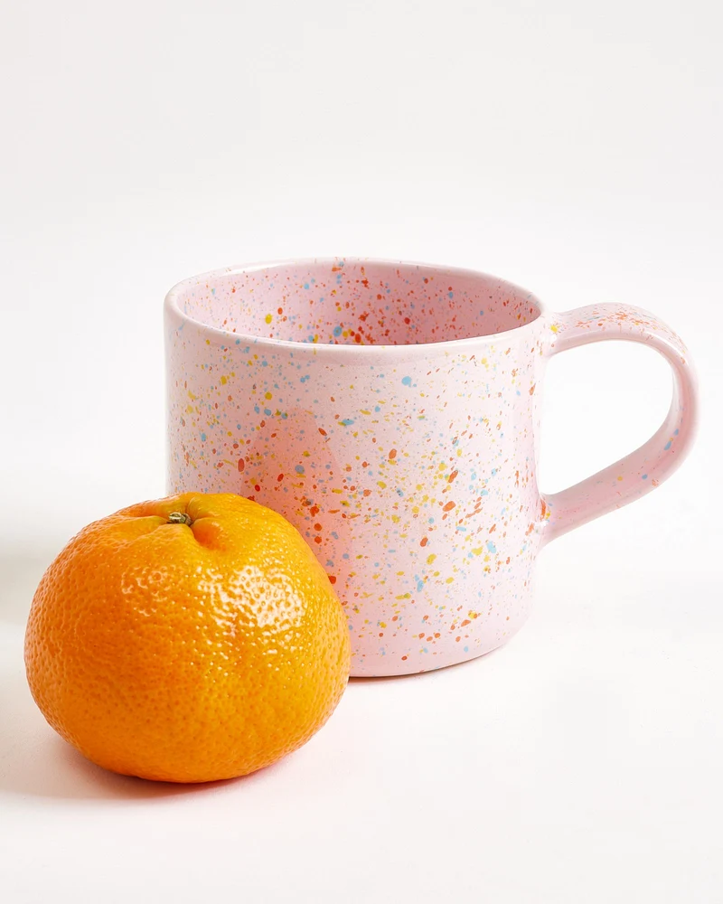 Nódoa Tasse groß gesprenkelt rosa 4er-Set