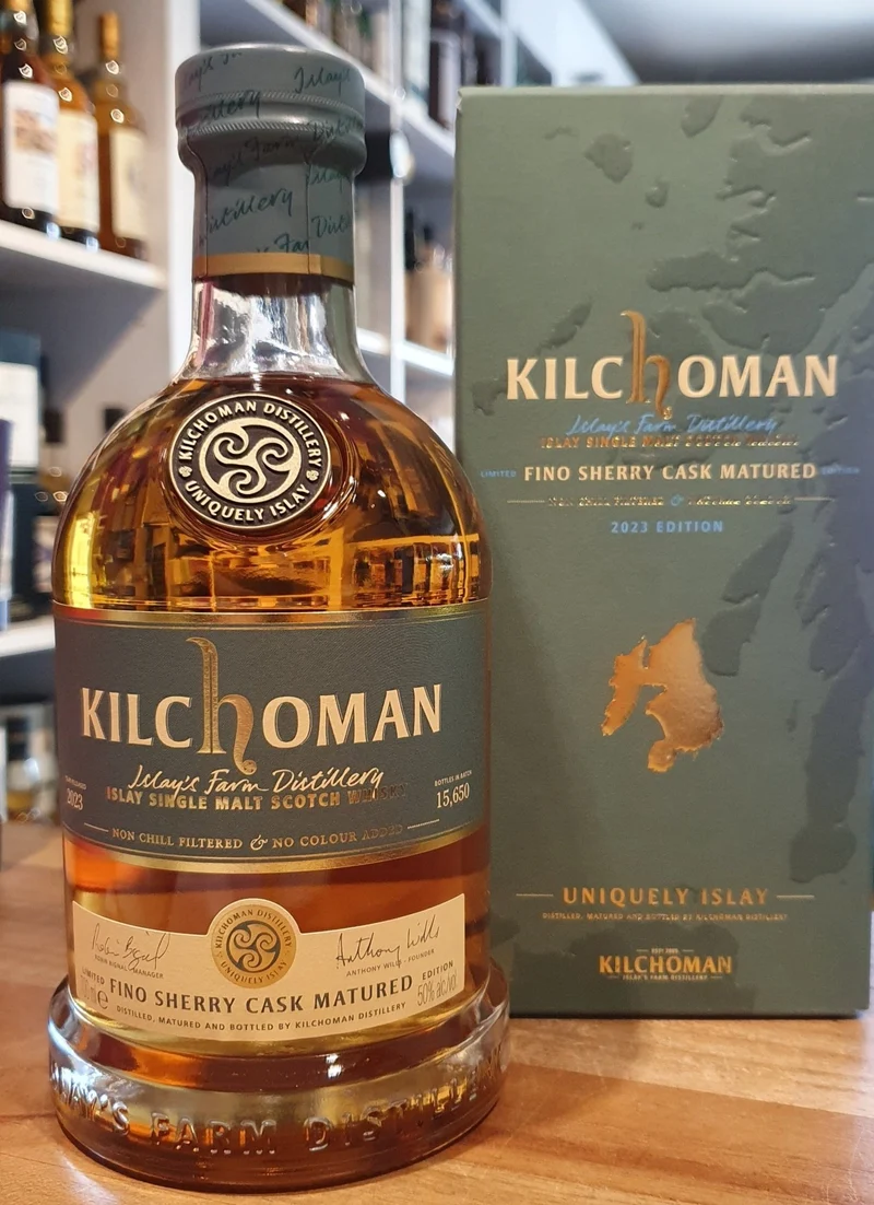 Kilchoman 100% Fino Sherry 2023 single cask whisky 0,7l 46 % vol.