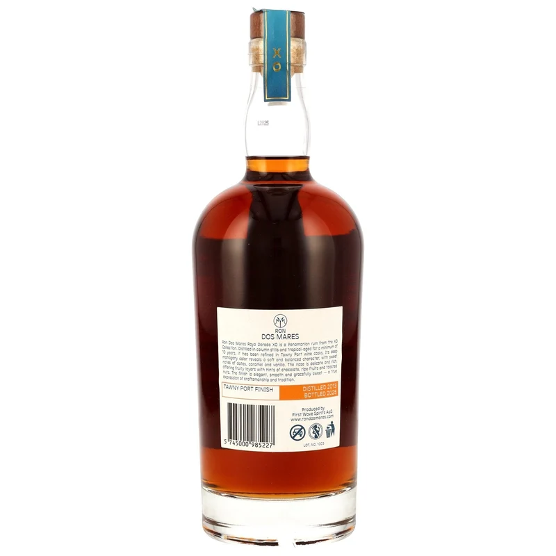 Ron Dos Mares - 2013/2025 XO Rum Raya Dorada Tawny Port Finish - 40% Vol.