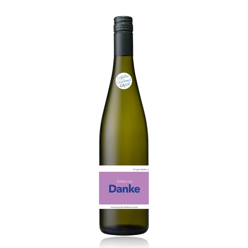 Einfach mal Danke - Grauburgunder - Weißwein 0,75l
