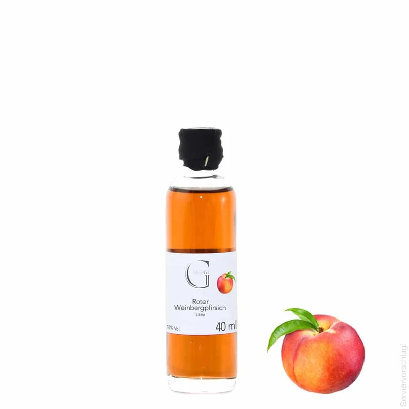 Roter Weinbergpfirsich Likör - mini 40 ml