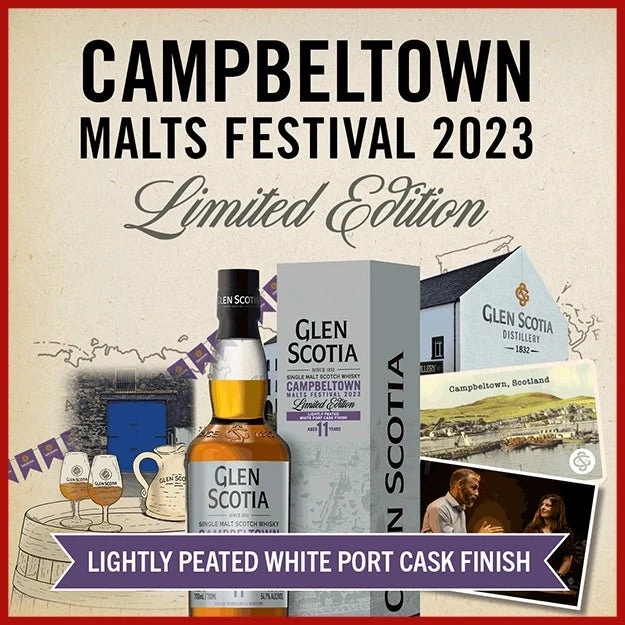 Glen Scotia 11 y Festival 2023 Edition white port cask 0,7l 54,7% vol. Whisky