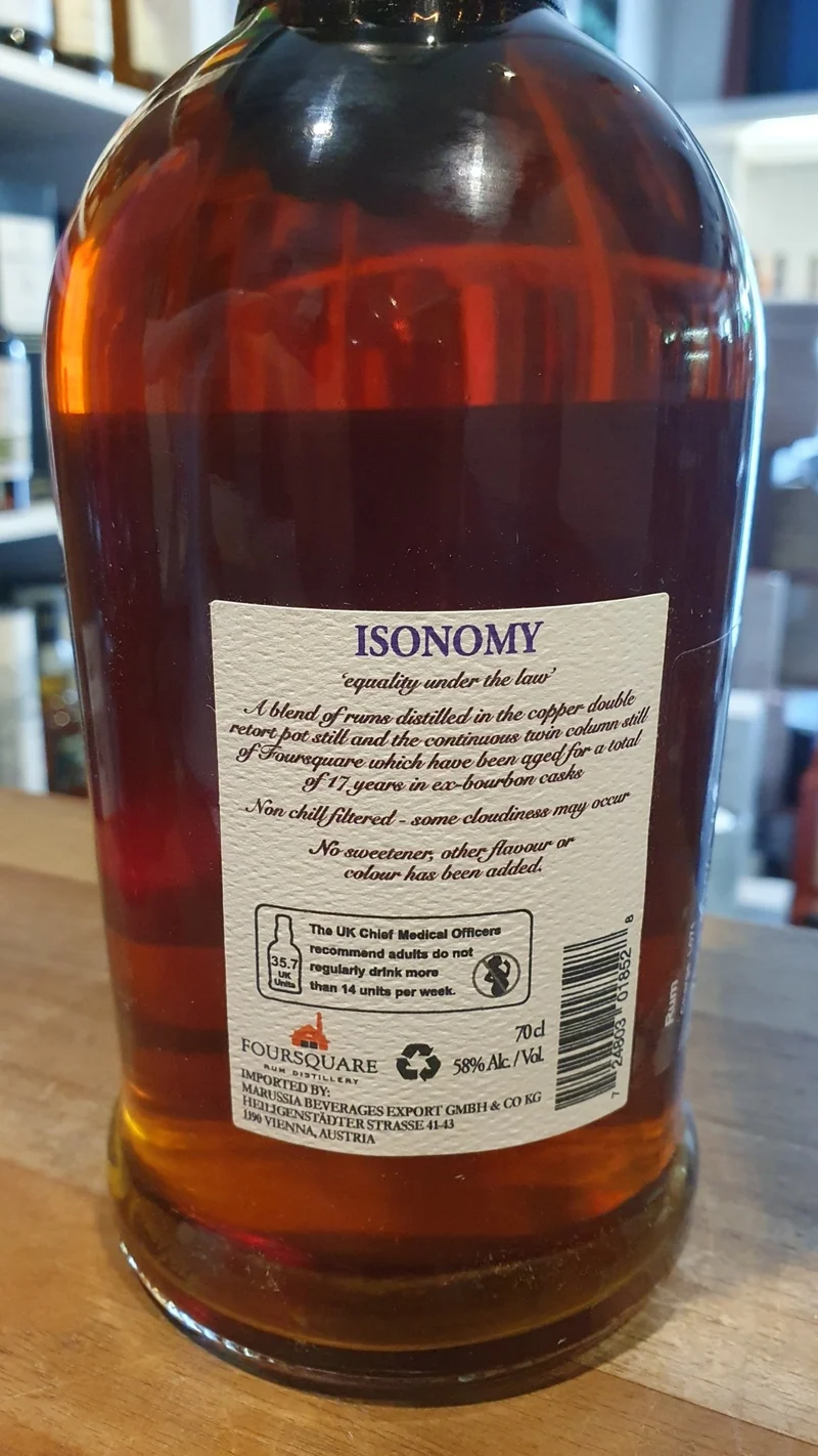 Foursquare Isonomy 2005 Barbados #3 58% vol. 0,7l ecs Rum