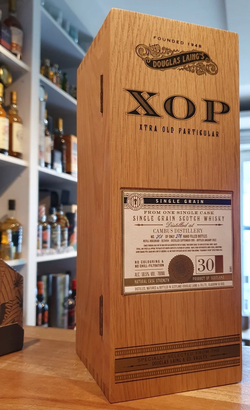 X Cambus 1991 2022 30 Y XOP single cask xtra Old Particular 59,5% vol. 0,7l Whisky Douglas Laing