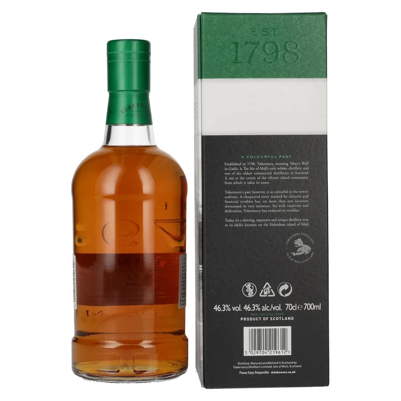 Tobermory 12 Years Old Single Malt Scotch Whisky 46,3% Vol. 0,7l in Geschenkbox
