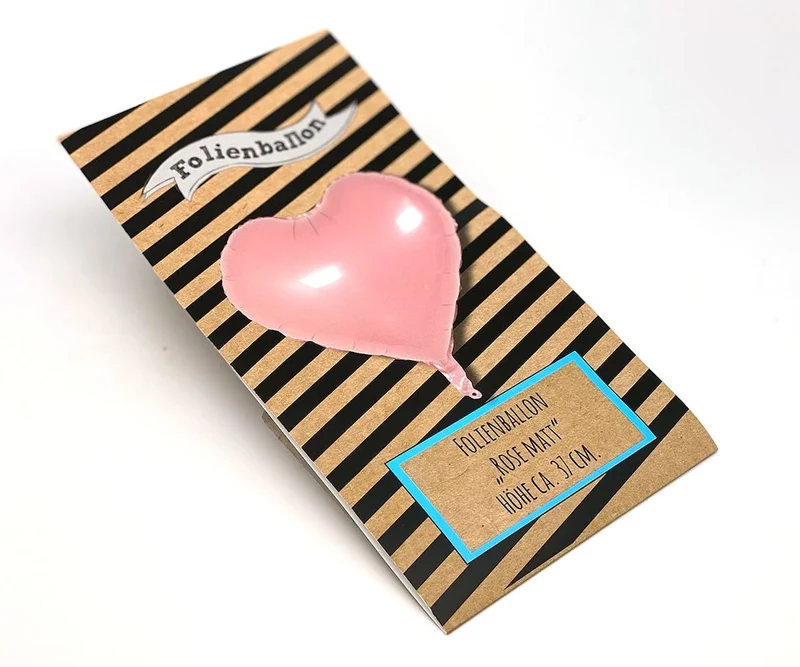 Folienballon Herz rosa zur Geburt