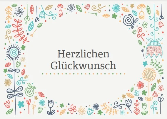 Grußkarte Herzlichen Glückwunsch