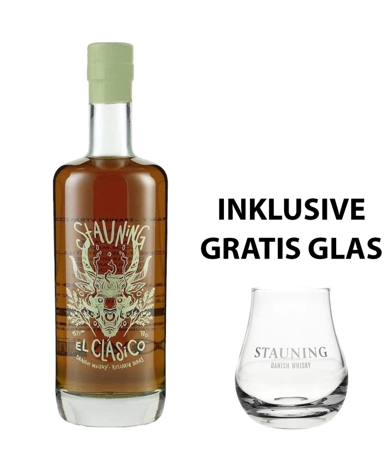 Stauning El Clasico Vermouth Cask Finish inklusive Glas