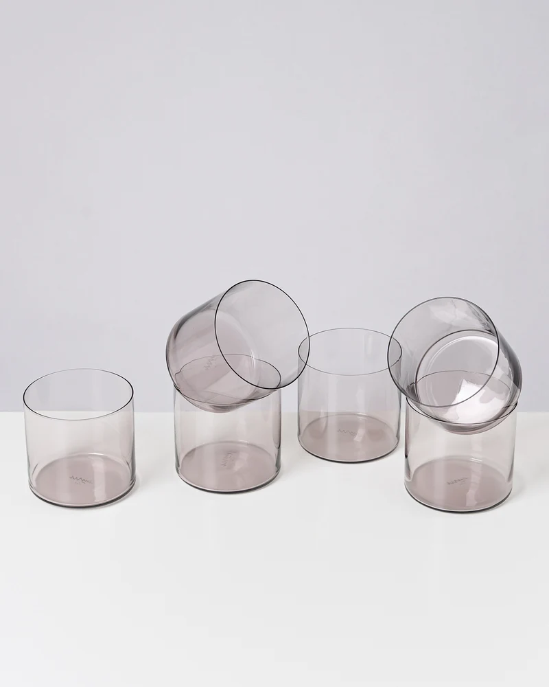 Joia Glas klein grau 6er-Set
