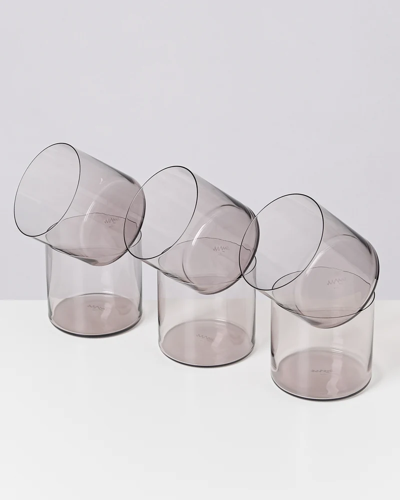 Joia Glas klein grau 6er-Set