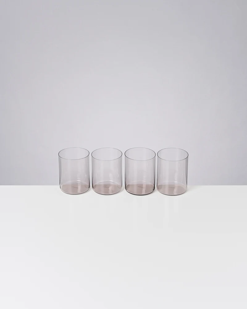 Joia Glas groß grau 4er-Set