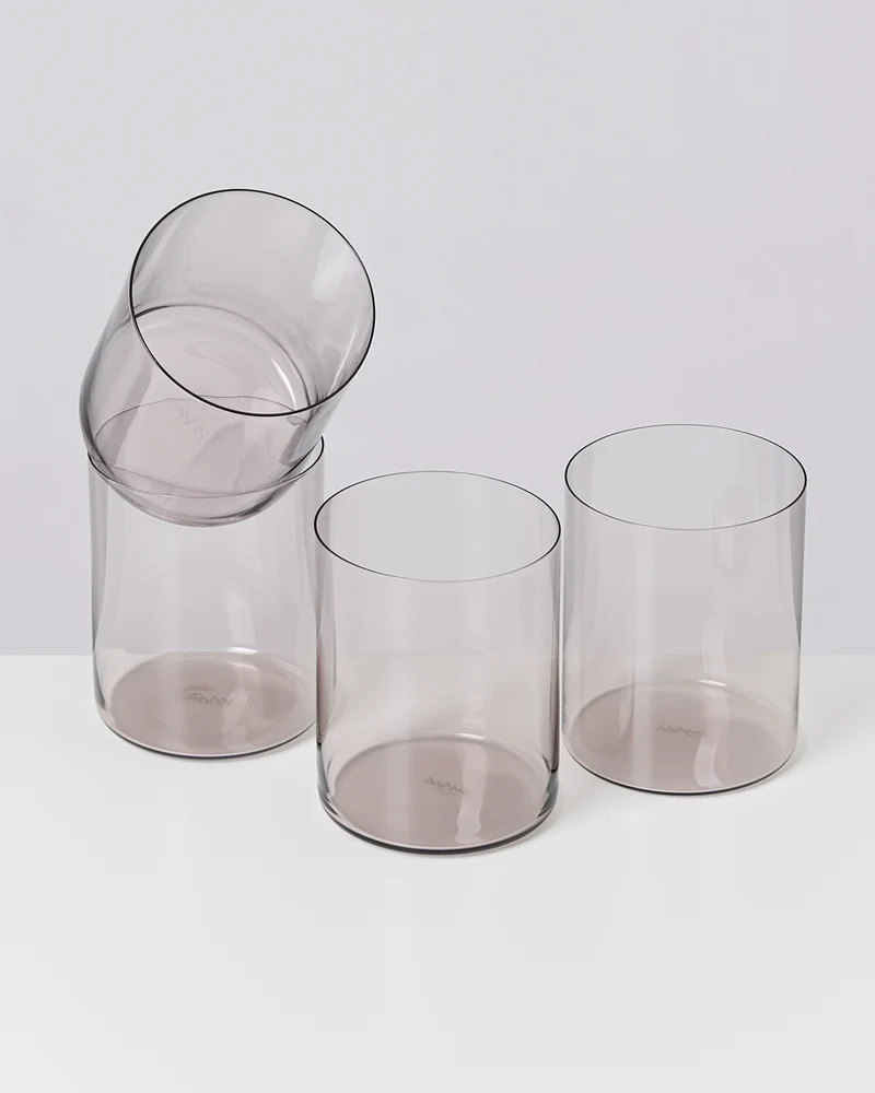 Joia Glas groß grau 4er-Set