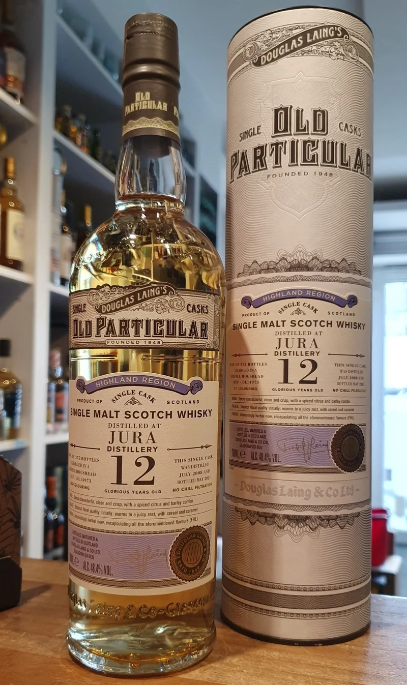 X Jura 2008 single cask 12 y Old Particular 48,4% vol. 0,7l Whisky Douglas Laing #14973
