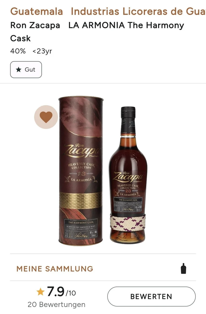 Zacapa 23 La Armonia Nr.3 The Harmony Cask Heavenly Cask 0,7l 40%vol. rum