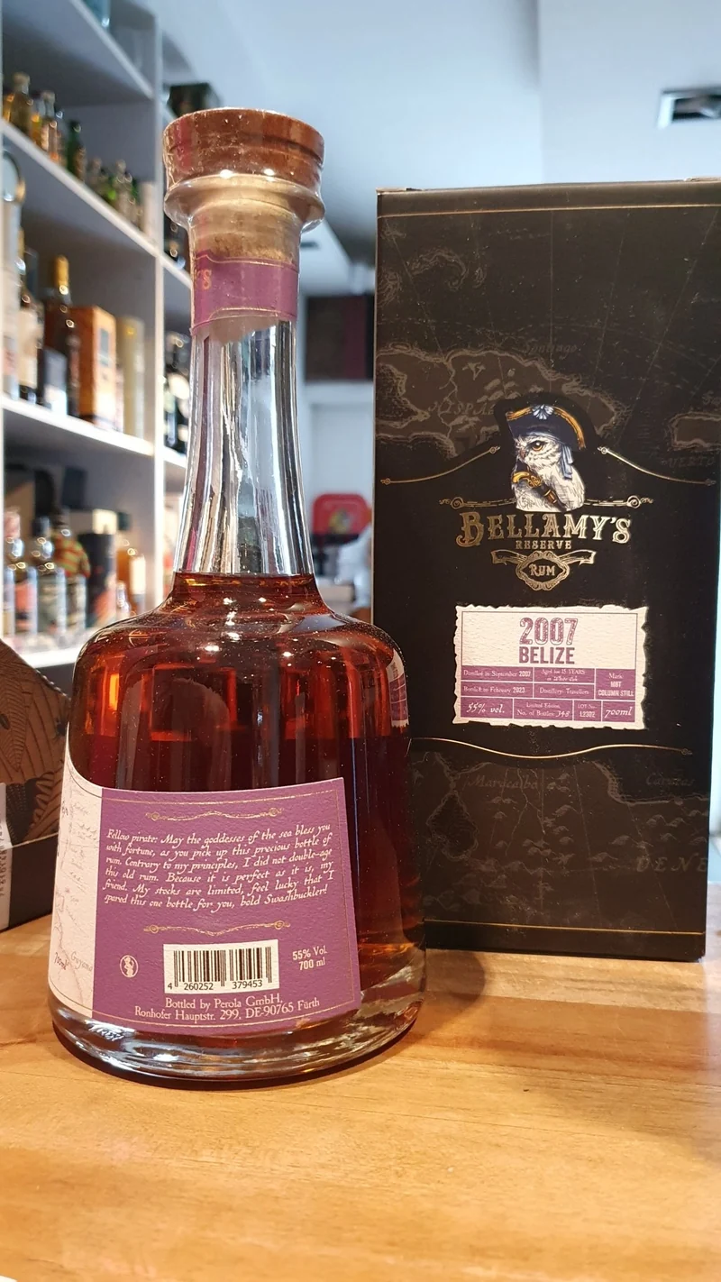 Bellamy's Reserve Belize 2007 2023 Travellers Dist. 0,7l 55% vol. Belamys Rum limited Edition