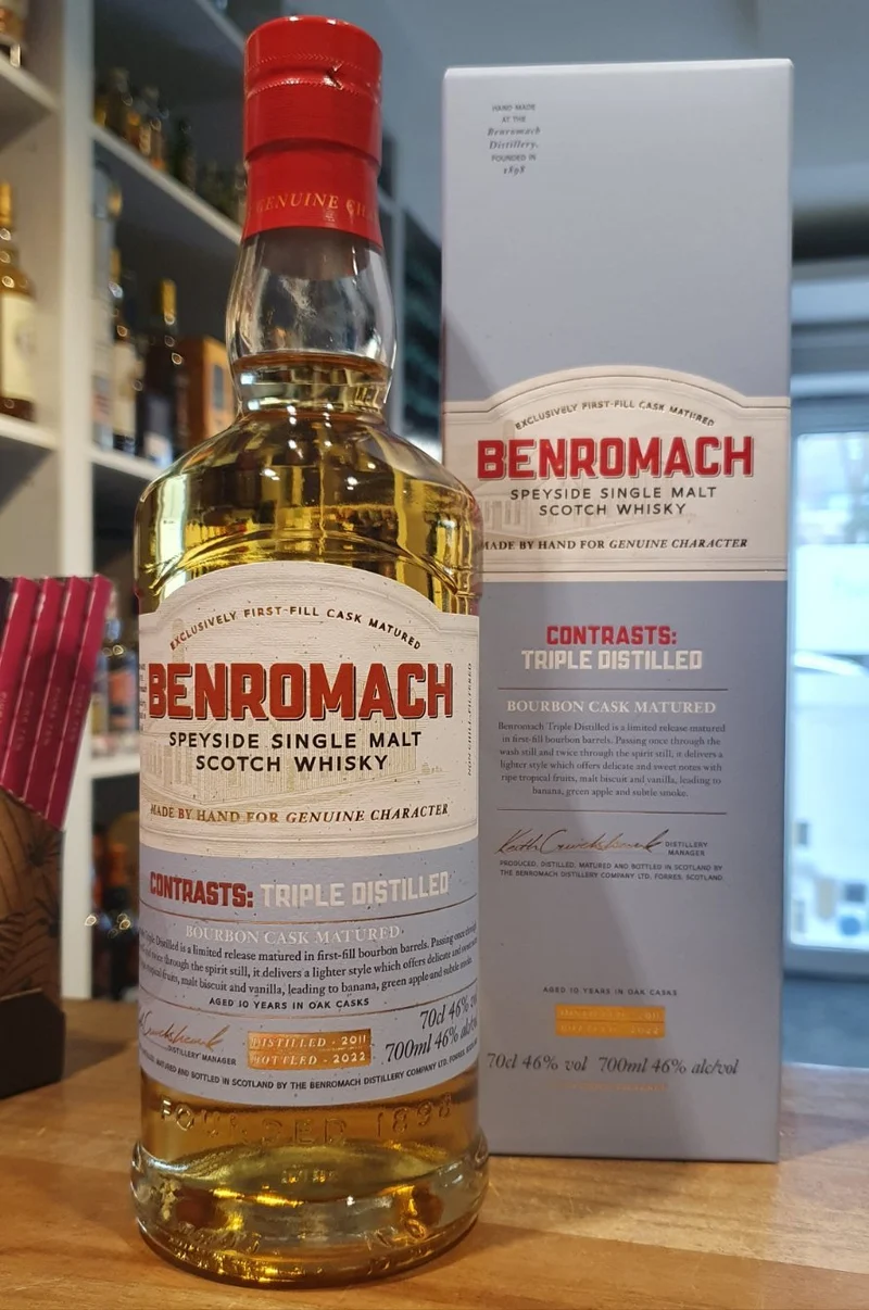 Benromach 2011 triple dist. Contrasts 2022 Malt 0,7l 46% vol. Whisky