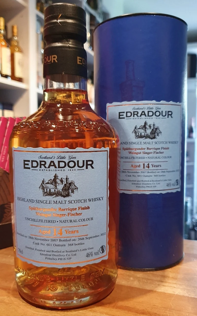 X Edradour 14y Spätburgunder Cask 2007 2022 #601 0,7l Fl 46%vol. Highland single malt scotch whisky