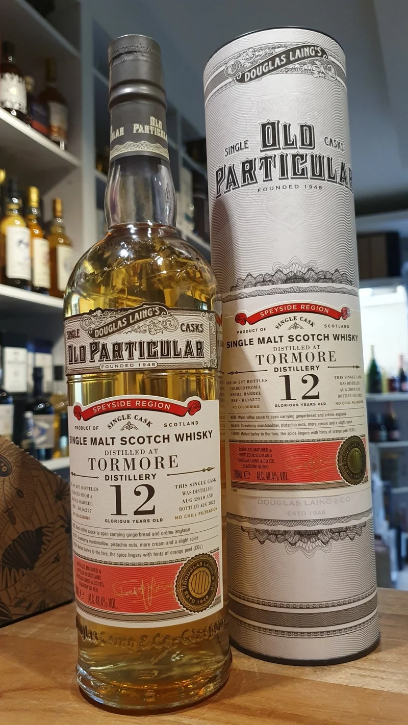 X Tormore 12Y single cask 2010 2022 Old Particular 48,4% vol. 0,7l Whisky Douglas Laing