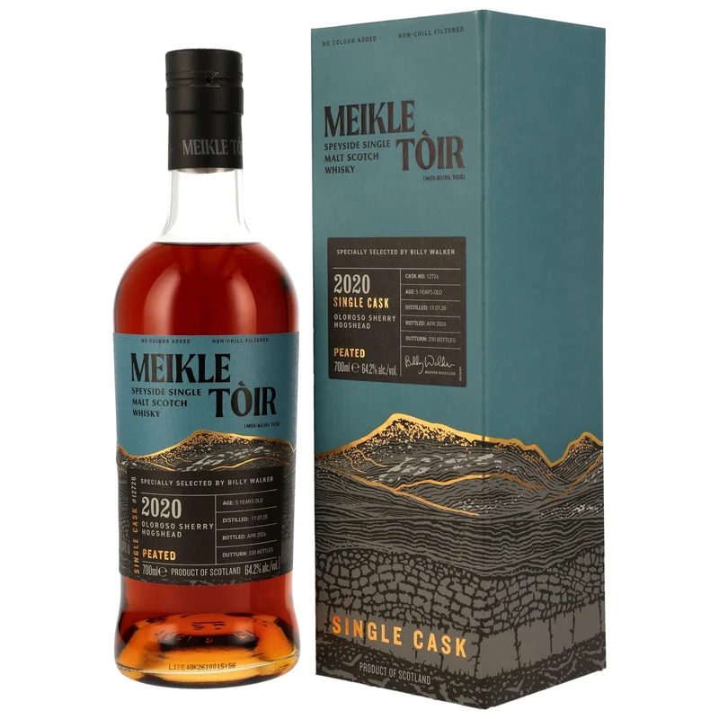 Meikle Tòir 2020/2026 Peated Single Cask #12726 64,2% vol. 700ml