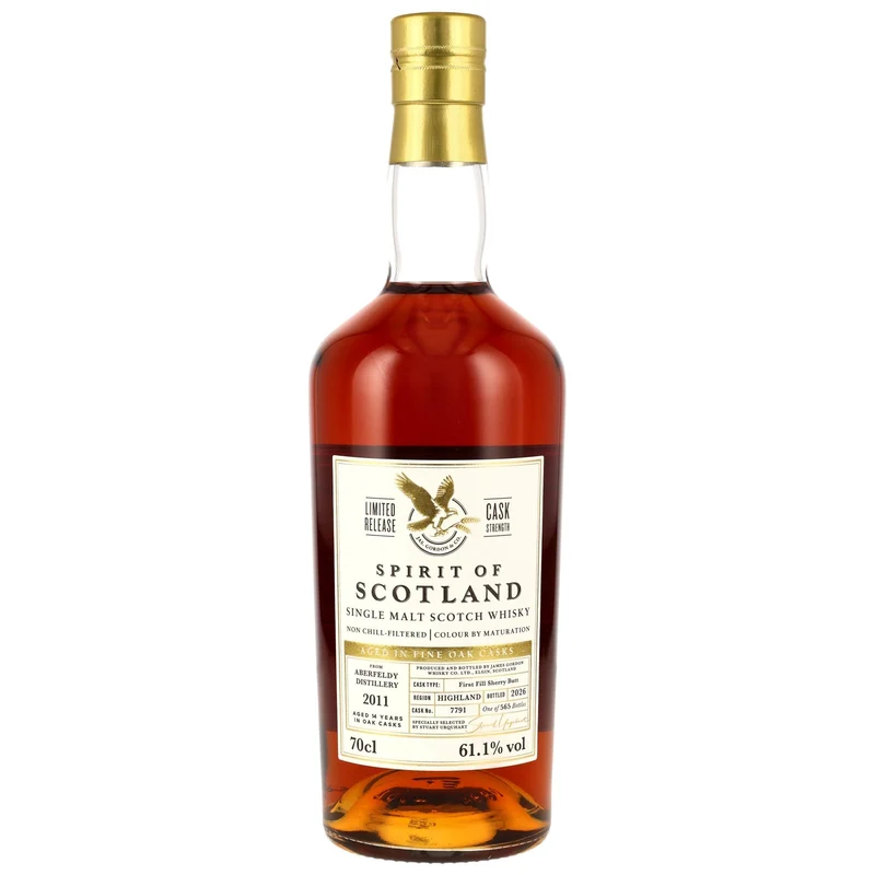 Aberfeldy 2011 GM Spirit of Scotland 1st Fill Sherry Butt #7791 61,1% vol. 700ml