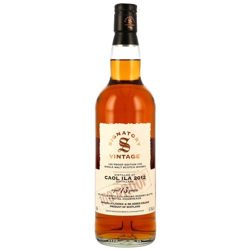 Caol Ila 2012/2026 1st Fill & Refill Oloroso Sherry Signatory 100 PROOF Edition #70 57,1% vol. 700ml