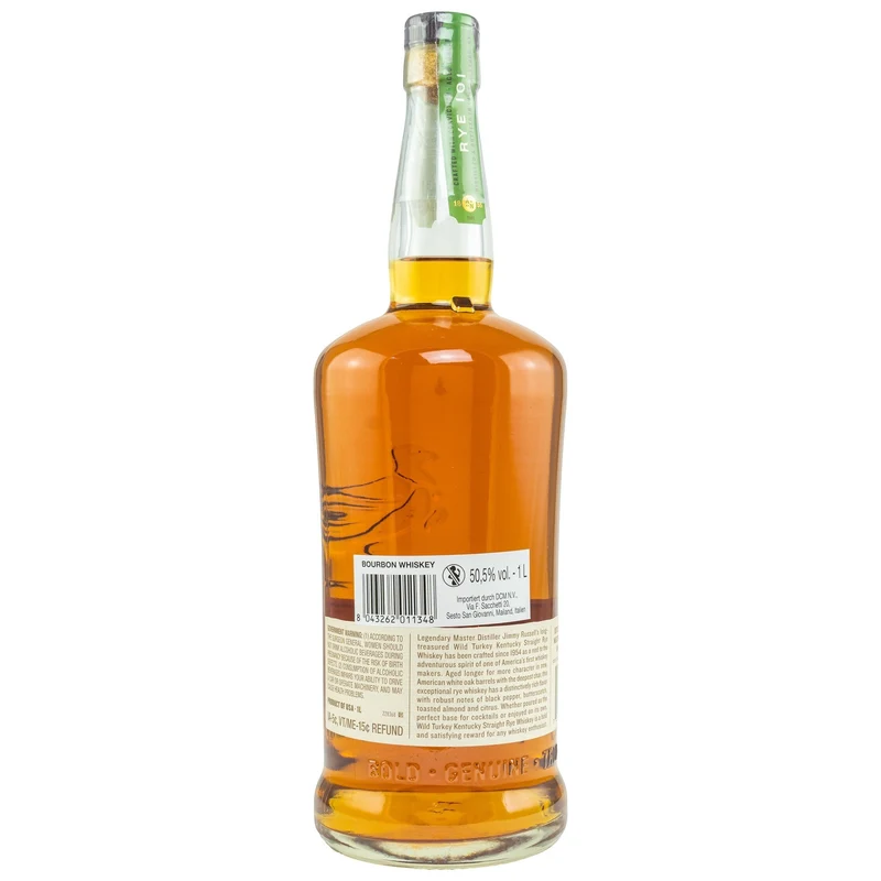 WILD TURKEY - 101 Straight Rye Whiskey - 50,5% Vol.