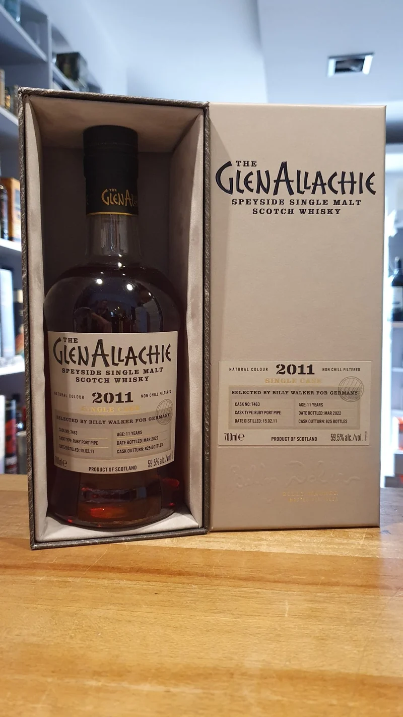 GlenAllachie 2011 2022 Ruby Port Pipe 59,5% vol. 0,7l #7463 ki Fassstärke Single Malt Scotch Whisky Exclusively Billy Walker