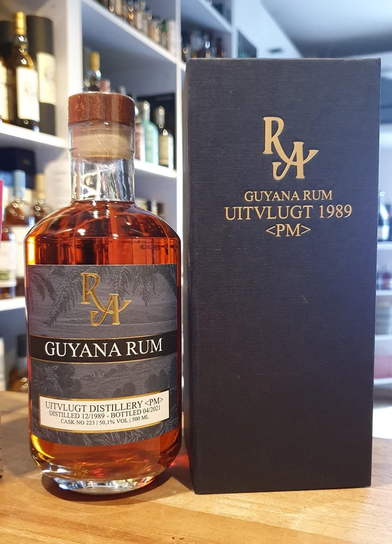 Ra Guyana "Uitvlugt 1989 PM" 31y 50,1% 0,5l single cask Port Mourant Double Wooden Vat Still Rum Artesanal