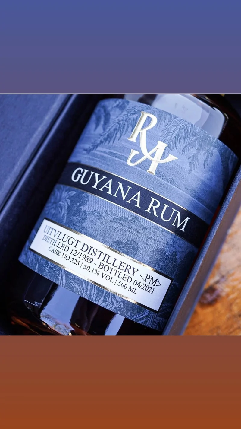 Ra Guyana "Uitvlugt 1989 PM" 31y 50,1% 0,5l single cask Port Mourant Double Wooden Vat Still Rum Artesanal