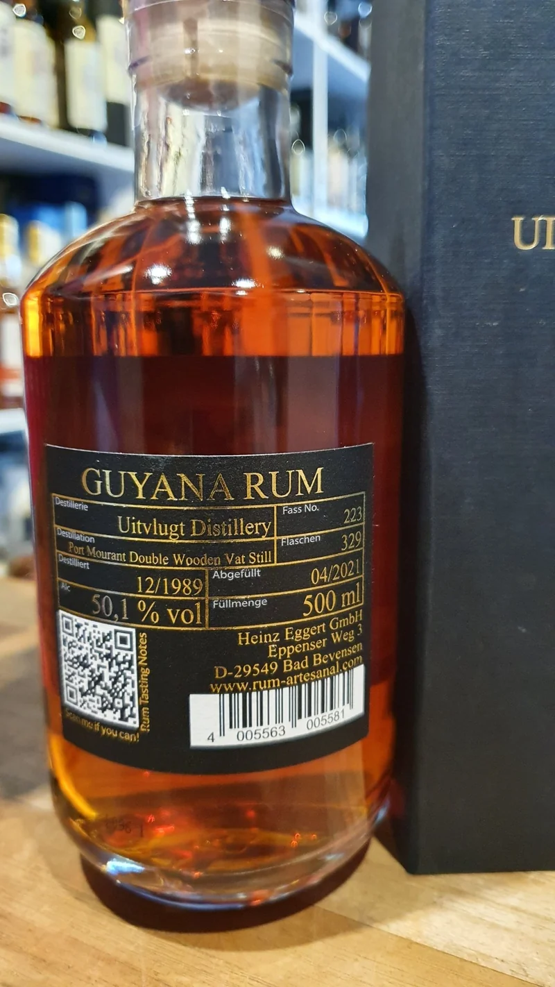 Ra Guyana "Uitvlugt 1989 PM" 31y 50,1% 0,5l single cask Port Mourant Double Wooden Vat Still Rum Artesanal