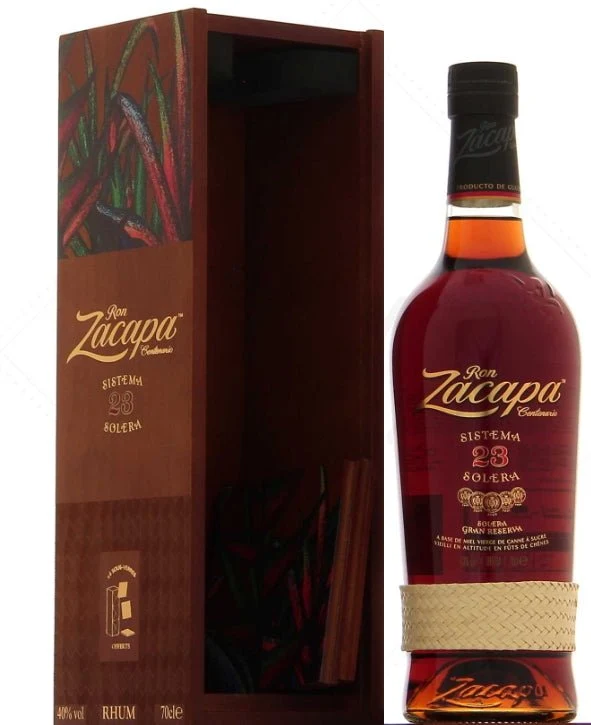 Ron Zacapa Centenario 23 Wooden Giftbox 0,7 40%vol. m.GP Rum Guatemala holz Untersetzer