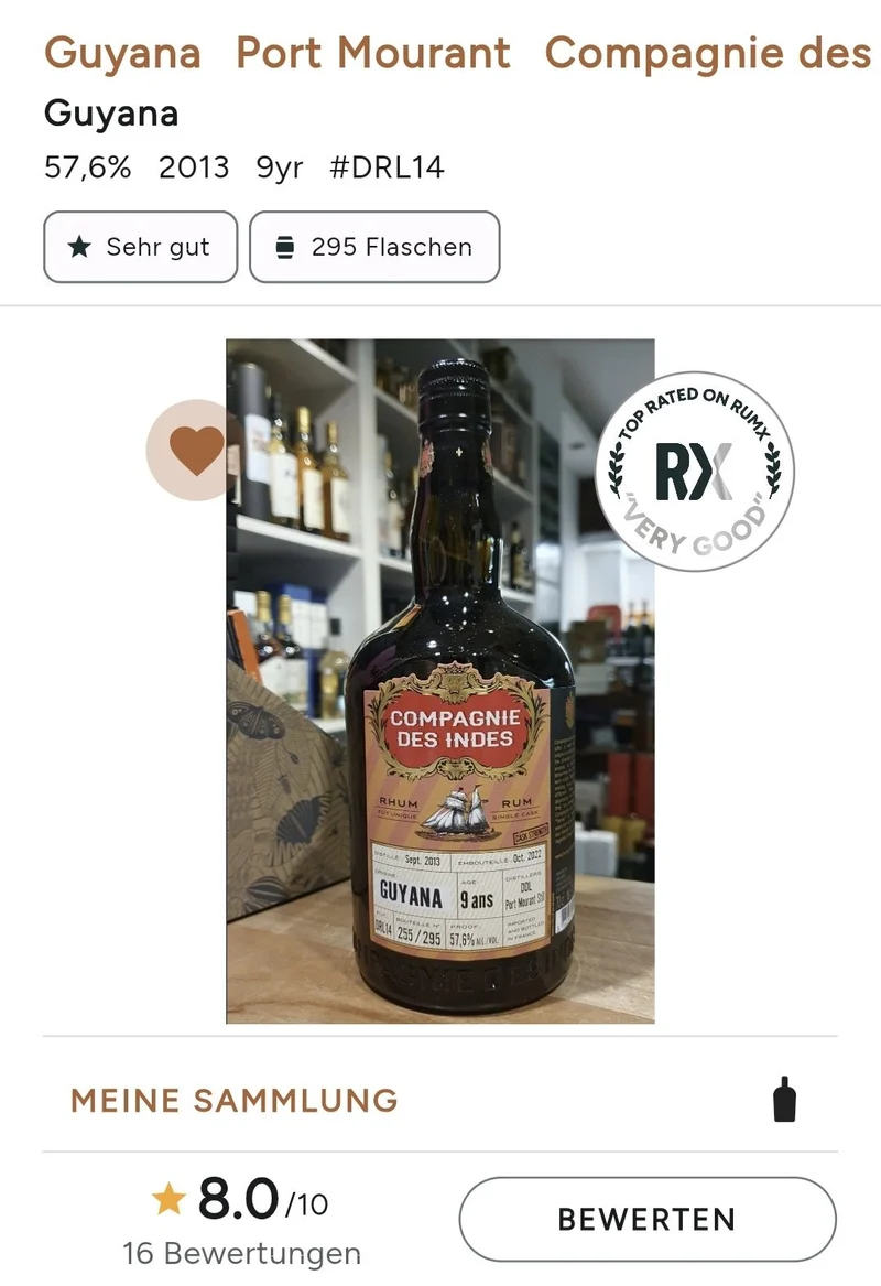 Compagnie de indes Guyana 2013 DDL Port Mourant Still Cask Strength 0,7l 57,6% vol. RUM CDI