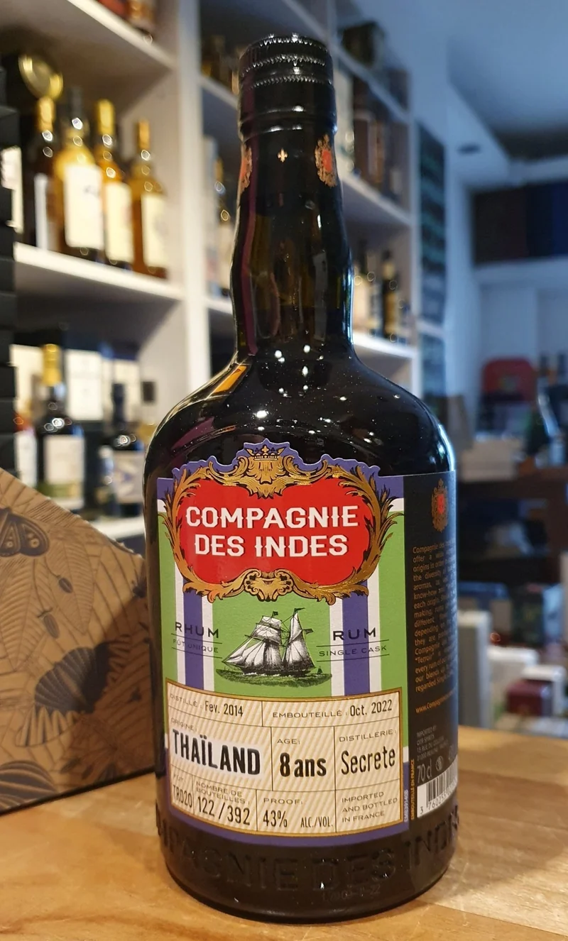 Compagnie de indes Thailand 2014 8 y Rum secrete Dist. 0,7l 43% vol. Single Cask RUM CDI