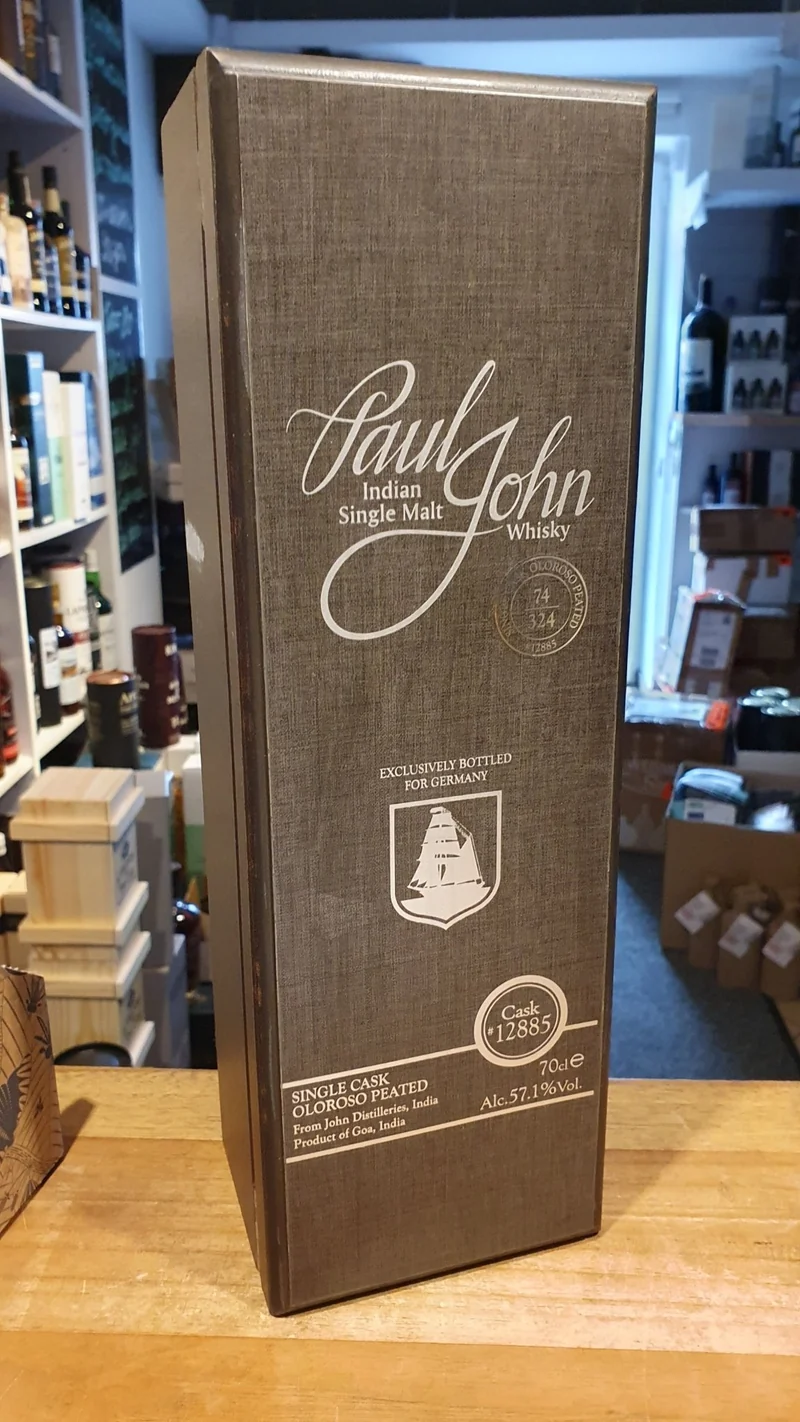 X Paul John 2015 Oloroso peated single cask 2022 Edition 57,1% vol. 0,7l Single Malt indien #12885 limited limitiert