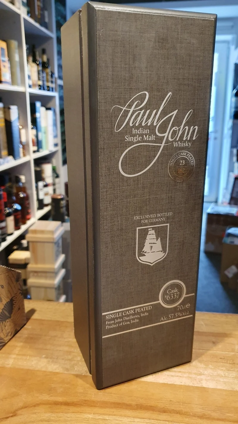 Paul John 2015 peated Whisky single cask Edition 57,5% vol. 0,7l Single Malt indien #6337 limitiert