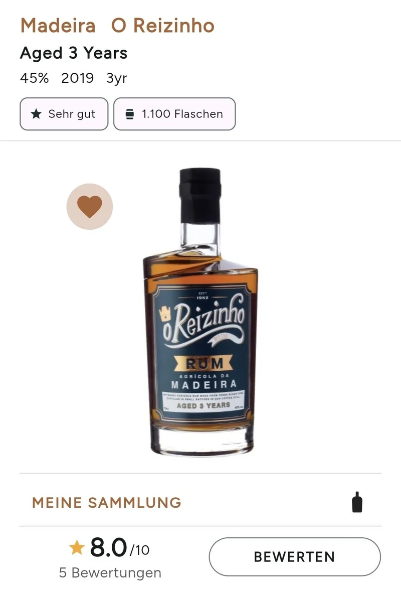 O REIZINHO 3y Madeira 0,7l 45% vol. Portugal