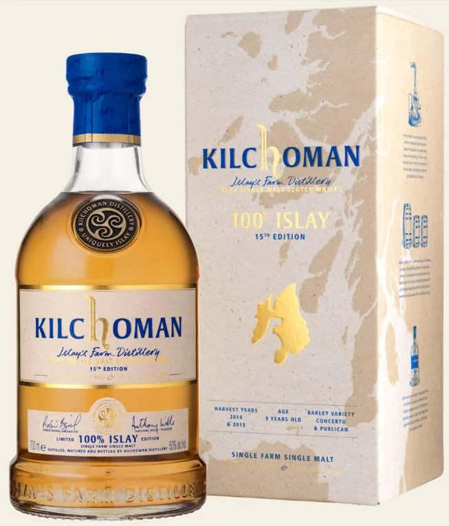 Kilchoman 100 % Islay 2025 15 th Ed.54 Bourbon Casks Edition 0.7l 50 % scotch whisky limitiert