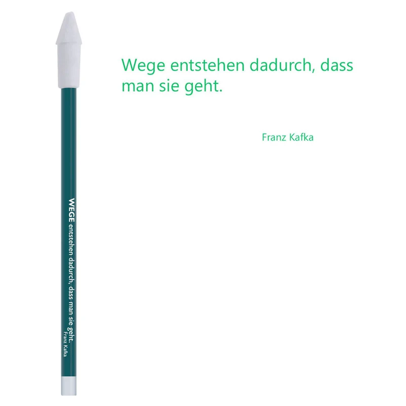 Bleistift mit Radiergummi " Wege entstehen dadurch, dass man sie geht." Franz Kafka