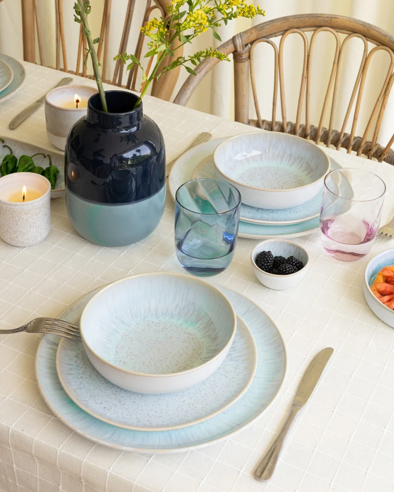 Areia Geschirr-Set modern azur 7-teilig
