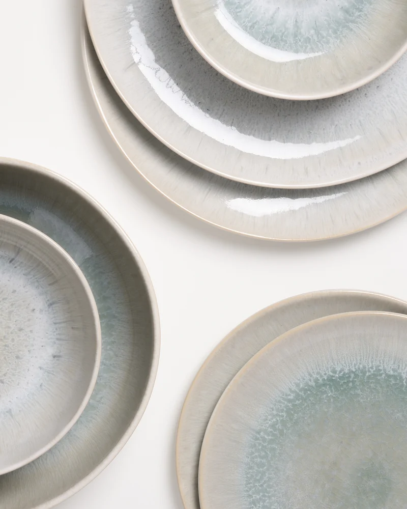 Areia Geschirr-Set modern grau 7-teilig