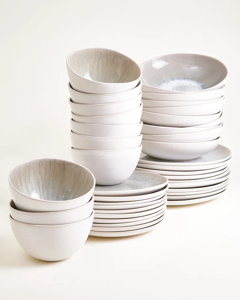 Areia Geschirr-Set classic grau 40-teilig
