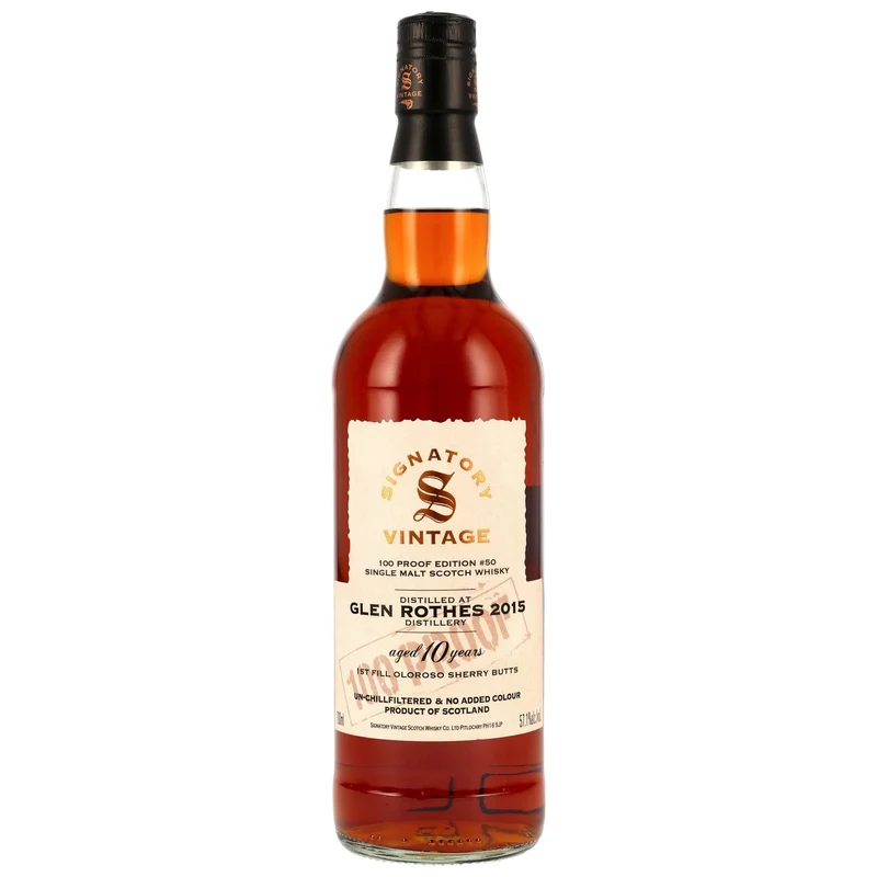 Glenrothes 2015/2025 - 10 y.o. - Signatory 100 PROOF Edition #50 57,1% vol. 700ml