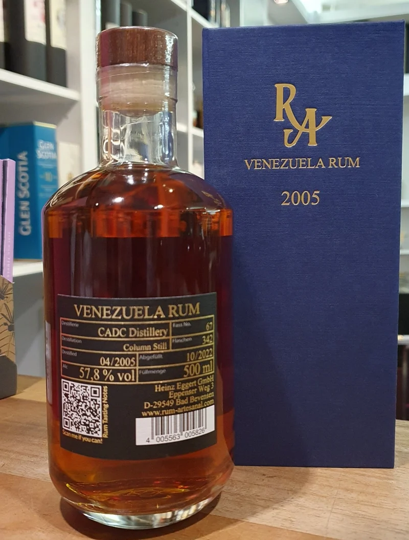 RA Venezuela 2005 0,5l 57.8%vol. Single cask Rum Artesanal #67
