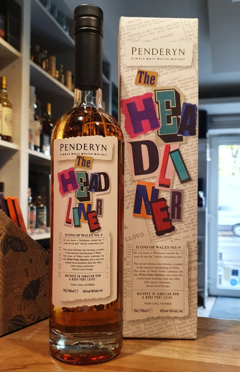 Penderyn Headliner IOW #9 Edition Icon of Wales 0,7l 46% vol. mit GP Whisky wales single malt