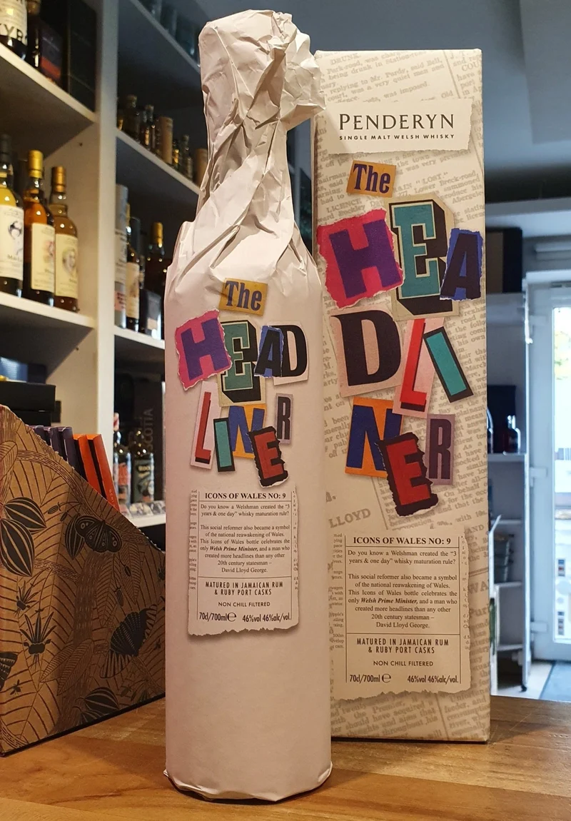 Penderyn Headliner IOW #9 Edition Icon of Wales 0,7l 46% vol. mit GP Whisky wales single malt
