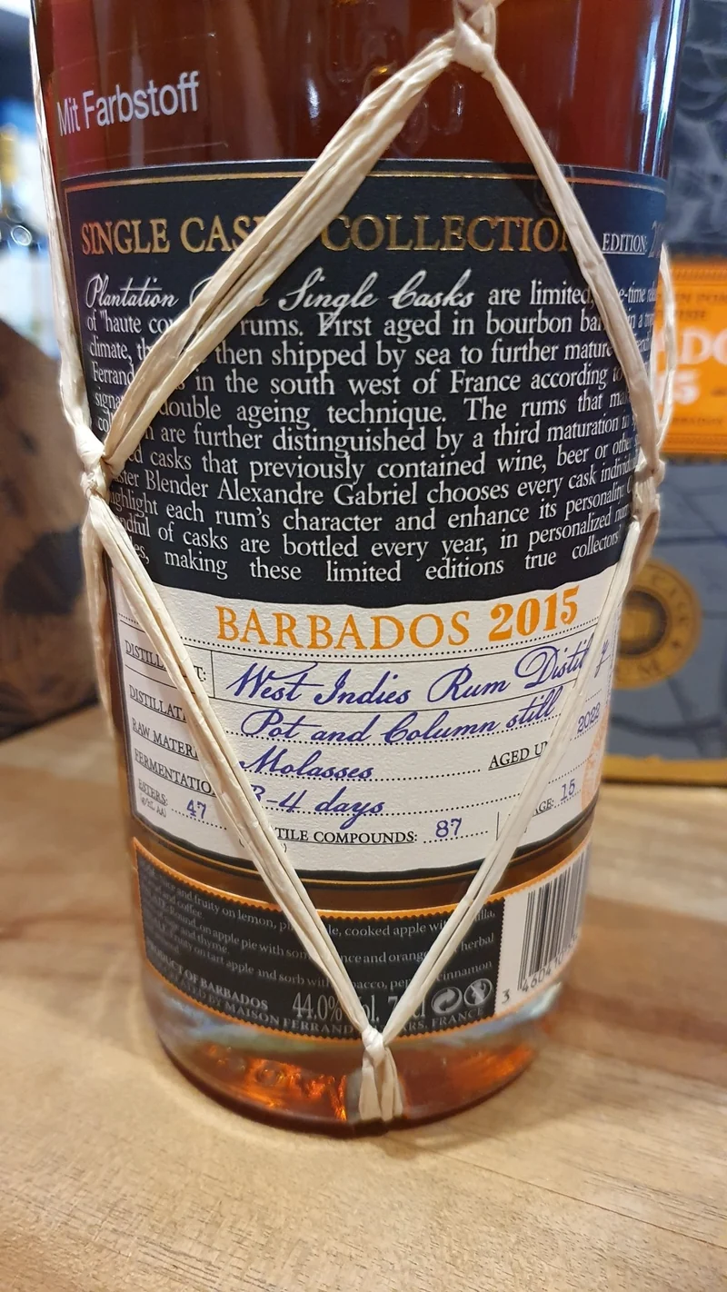 Plantation Barbados 2015 2022 Christian Drouin-Pommeau Finish XO 0,7l 44% vol. single cask Rum exc rh Planteray