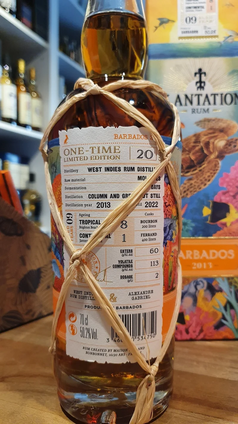 Plantation one time Barbados 2013 2022 0,7l 50,2% vol. Planteray